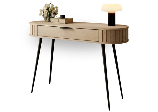 : Toaletka LOVI dąb cremona na białym tle, prezentacja produktu do sklepu internetowego.