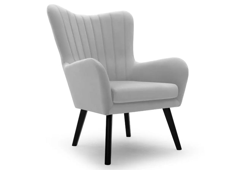 Jasno szary fotel Toe