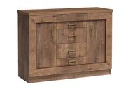 Komoda w stylu angielskim z metalowymi uchwytami 