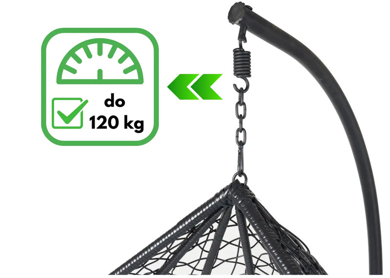 Zestaw foteli wiszących Lavente 1+1 z maksymalnym obciążeniem