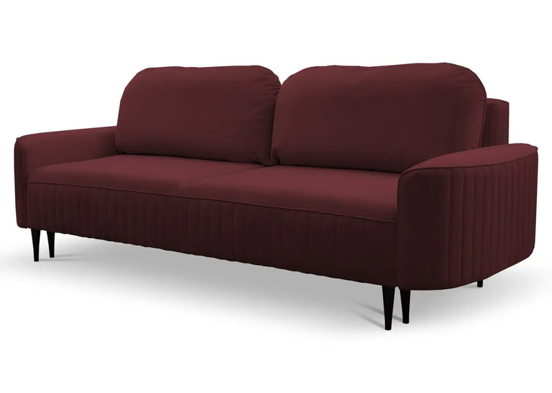 Bordowa sofa do salonu z funkcją spania!