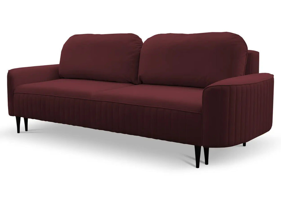 Bordowa sofa do salonu z funkcją spania!