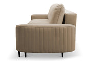 Beżowa sofa rozkładana od boku