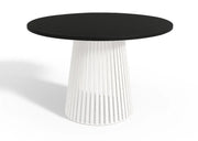 Stół Vivo z białą nogą i czarnym blatem