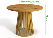 Wymiary stołu Vivo ze złota nogą