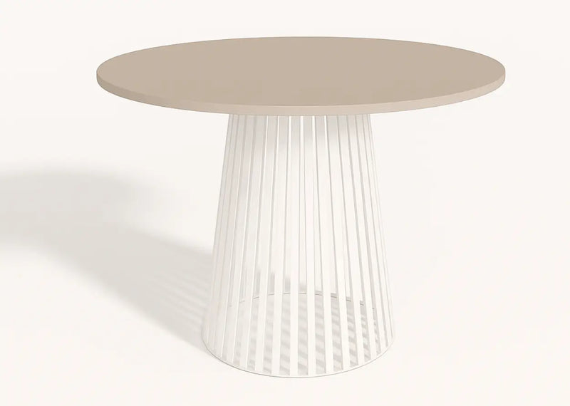 Stół z białą noga i kaszmirowym blatem Vivo