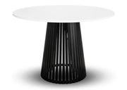 Stół okrągły Viero, biały blat i czarna noga! Heydoo.pl