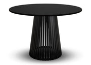 Stół okrągły Viero, czarny blat i czarna noga! Heydoo.pl