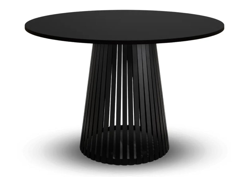 Stół okrągły Viero, czarny blat i czarna noga! Heydoo.pl
