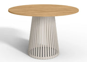 Stół okrągły Viero, blat craft złoty i kaszmirowa noga! Heydoo.pl