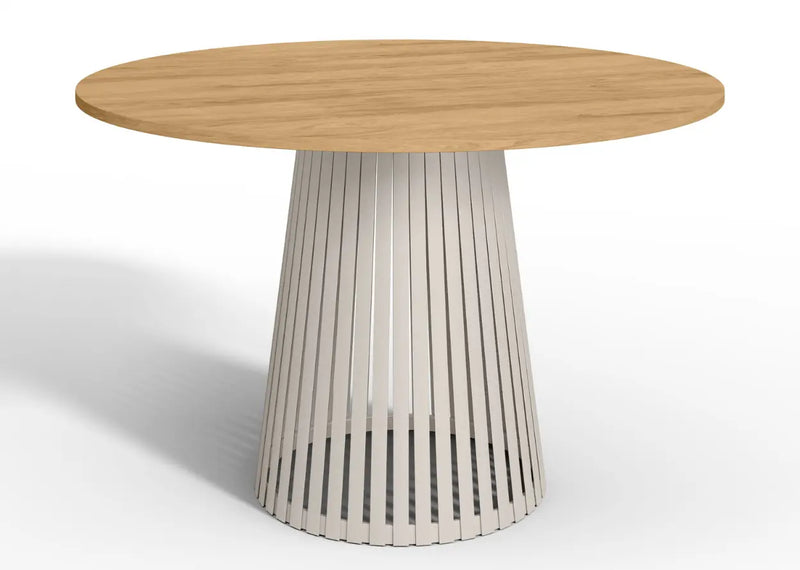 Stół okrągły Viero, blat craft złoty i kaszmirowa noga! Heydoo.pl