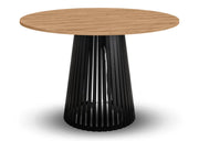 Stół okrągły Viero, hikora blat i czarna noga! Heydoo.pl