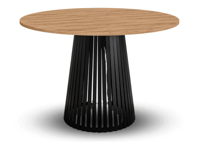 Stół okrągły Viero, hikora blat i czarna noga! Heydoo.pl