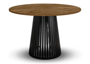 Stół okrągły Viero, lefkas blat i czarna noga! Heydoo.pl