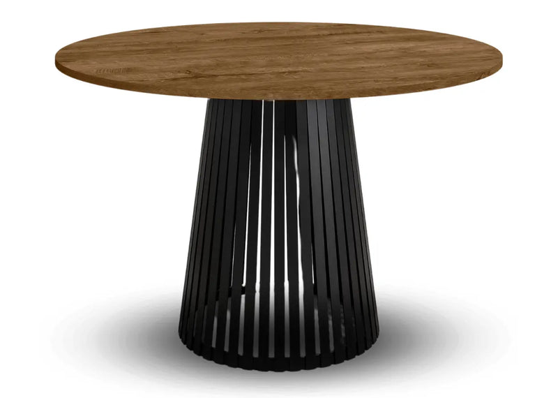 Stół okrągły Viero, lefkas blat i czarna noga! Heydoo.pl