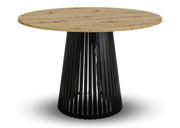 Stół okrągły Viero, blat artisan i czarna noga! Heydoo.pl