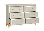 Komoda Windsor 03 kaszmir+dąb z otwartymi szufladami. Heydoo.pl