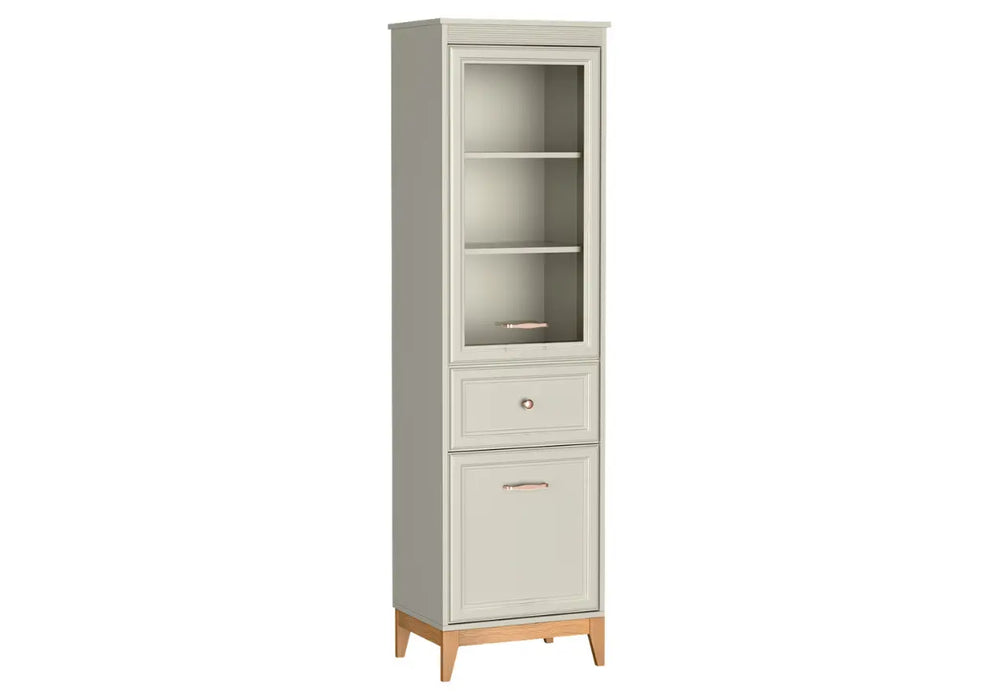 Witryna Windsor 06 kaszmir 55×40,5×193 cm z boku. Heydoo.pl