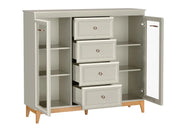 Witryna Windsor 07 kaszmir z otwartymi szufladami I Heydoo.pl