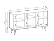 Schemat wymiarów komody Wild K.AC154, z podanymi dokładnymi wymiarami w centymetrach