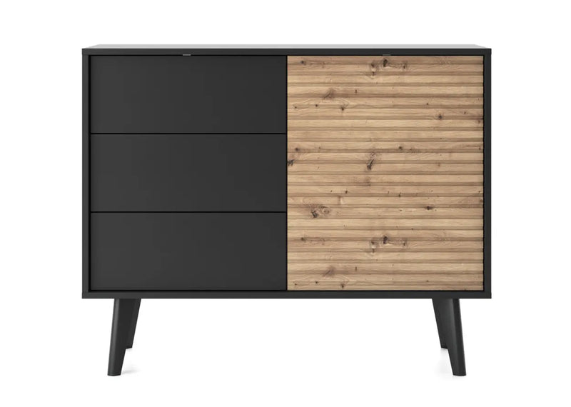 Komoda z ryflami w poprzek do salonu i nie tylko