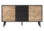 Duża komoda w kolorze artisan z czarnym!