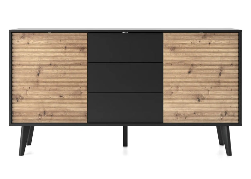 Duża komoda w kolorze artisan z czarnym!