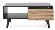 Stolik kawowy Wild L.AC104 w widoku z przodu z otwartą szufladą