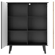 Komoda Wild D.AC104 z kolekcji Wild, widok z przodu, otwarte drzwi pokazujące wnętrze