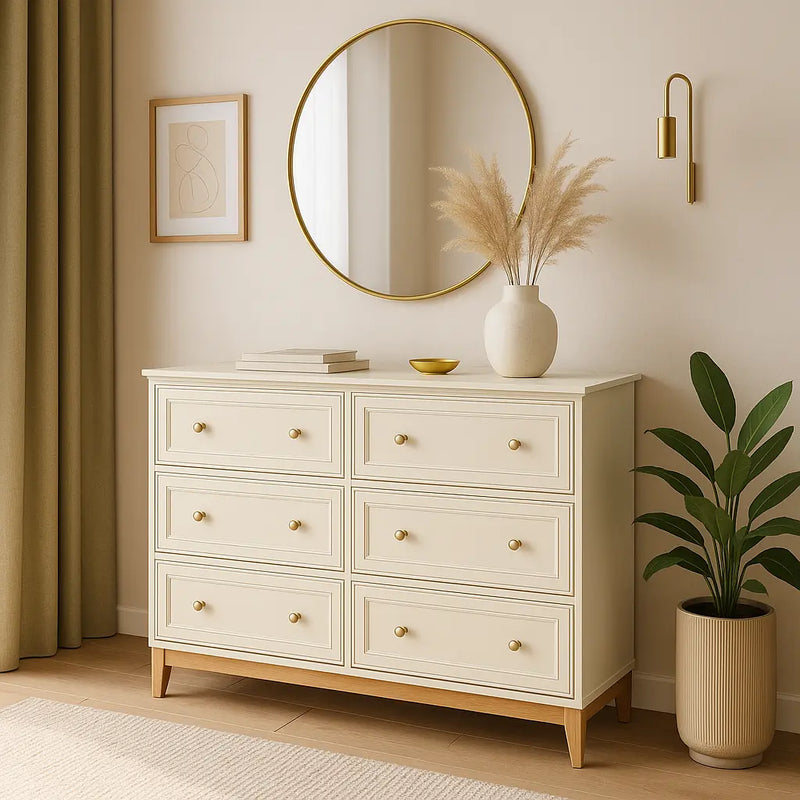 Komoda Windsor 03 kaszmir+dąb  w aranżacji. Heydoo.pl