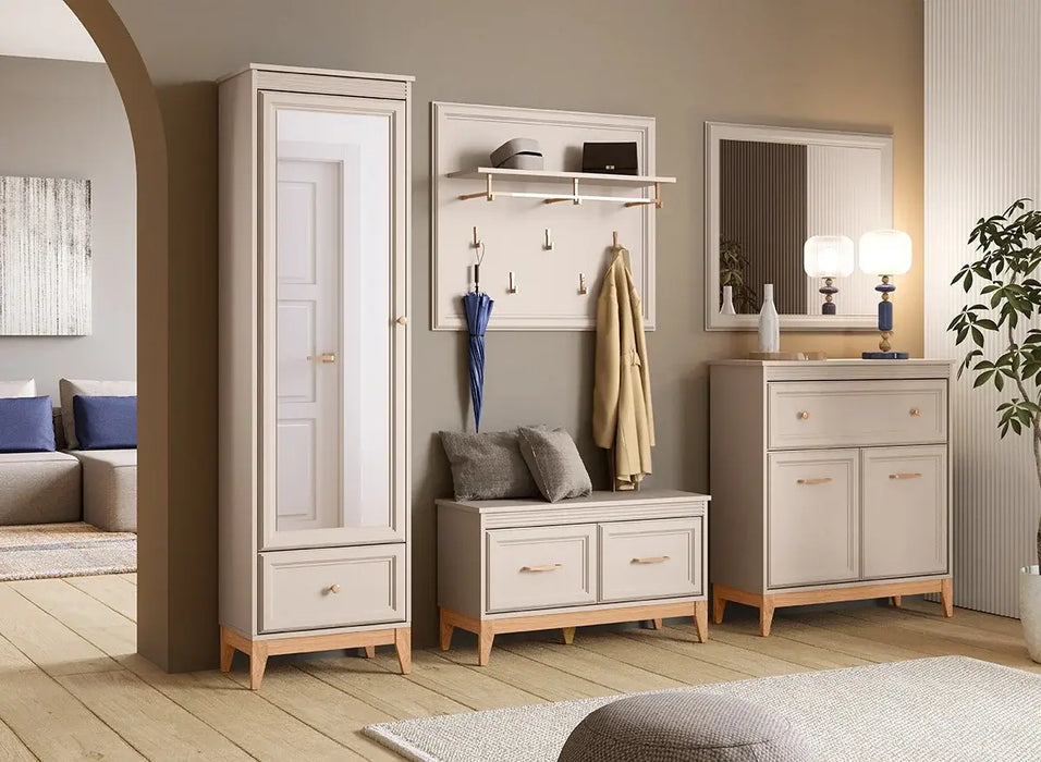 Modny przedpokój z półką wieszakiem Windsor