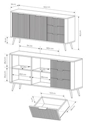 Wymiary komody Lisse Typ C