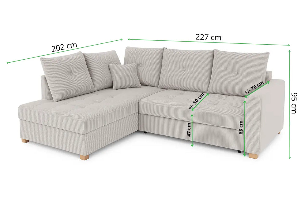 Wymiary narożnika Aoki