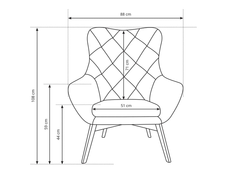 Wymiary fotela Etos Pik 