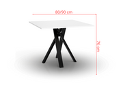 Stół do salonu Iberis – nowoczesność w 10 kolorach biały w aranżacji.