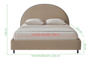 Łóżko tapicerowane Modi z wymiarami I Heydoo.pl