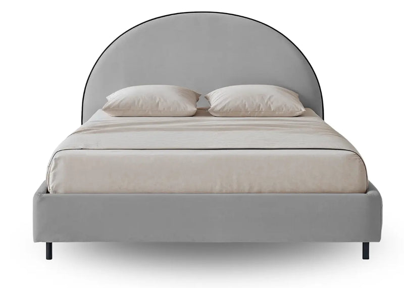 Szare łóżko tapicerowane Modi I Heydoo.pl