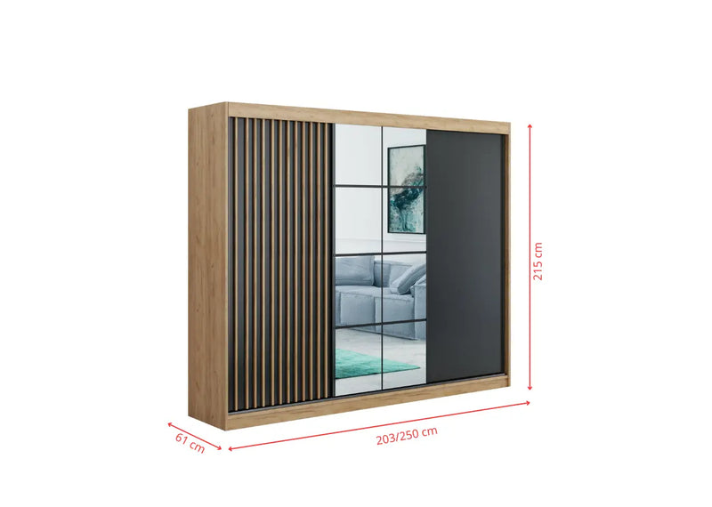 Wymiary szafy z lamelami Revolut