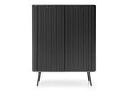 Elegancka, czarna komoda do nowoczesnych wnętrz