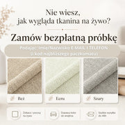 Bezpłatna próbka tkaniny Fredo bouclé w kolorach beżowym, ecru i szarym – wysyłka do 48h