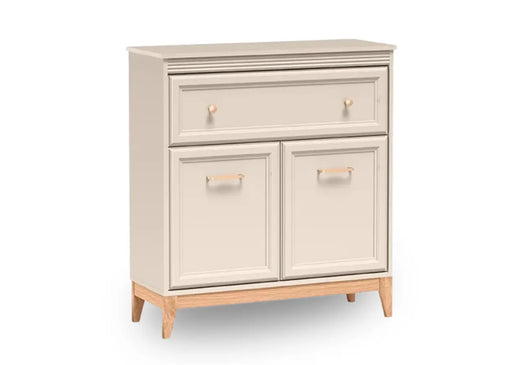 Komoda Windsor kaszmir wąska z szufladą i dwiema szafkami na drewnianych nogach
