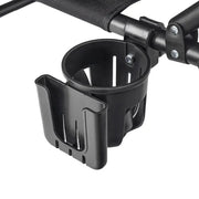 Leżak ogrodowy Sundey czarny z uchwytem na napój