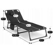 Wymiary leżaka ogrodowego Sundey czarnego