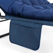 Leżak ogrodowy Sundey z praktyczną kieszenią boczną na telefon lub książkę