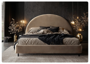 Modne łózko w kolorze beżowym Moon