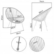 Krzesło ogrodowe Sonic wymiary
