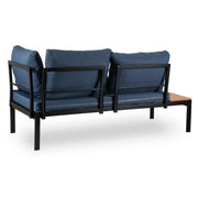 Narożnik ogrodowy NEES granatowy – tylna część konstrukcji stalowej z poduszkami