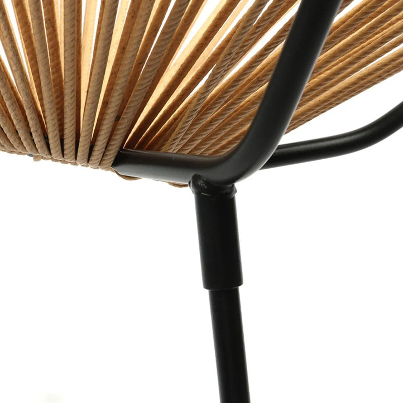 Krzesło ogrodowe Sonic z czarnym stelażem