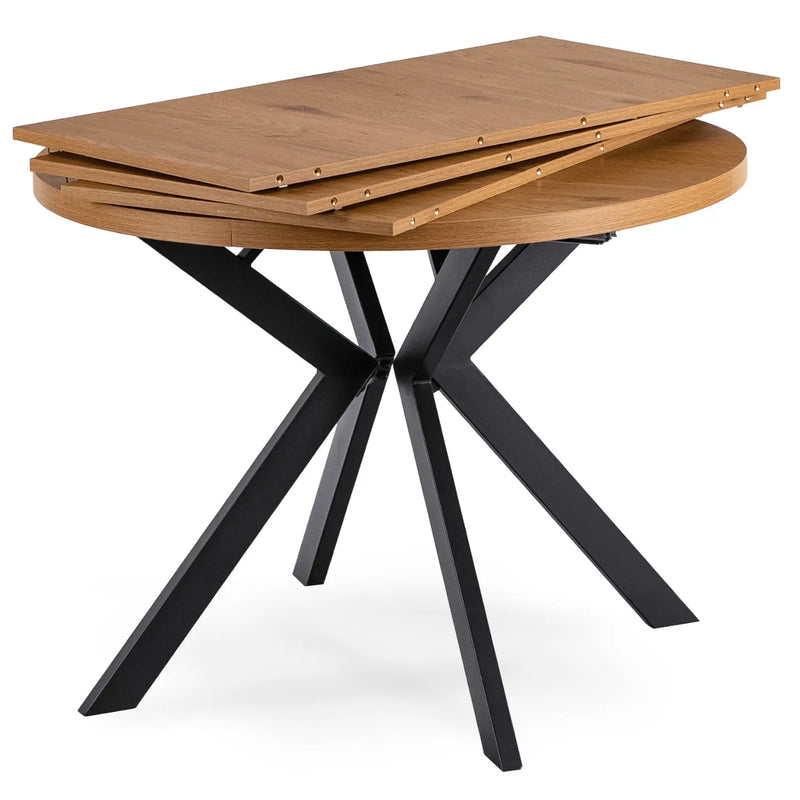 Stół rozkładany Lykke z dodatkowymi wkładkami powiększającymi blat do większej powierzchni użytkowej