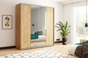 Szafa ubraniowa z lustrem i pólkami oraz wieszakami Apollo 2-3
